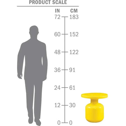 Bottle Accent Table - Mustard Yellow Outdoor End Table - LOOMLAN - Seasonal Living - Outdoor Side Tables