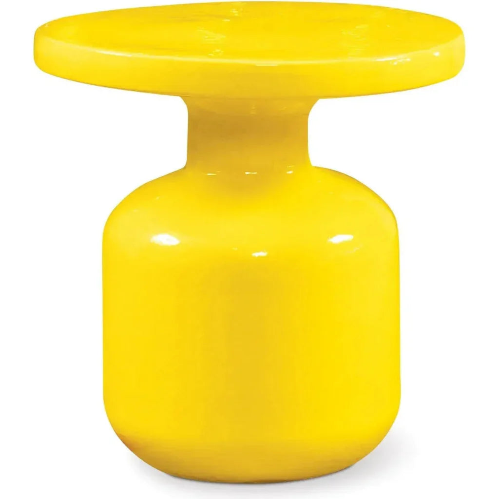 Bottle Accent Table - Mustard Yellow Outdoor End Table - LOOMLAN - Seasonal Living - Outdoor Side Tables