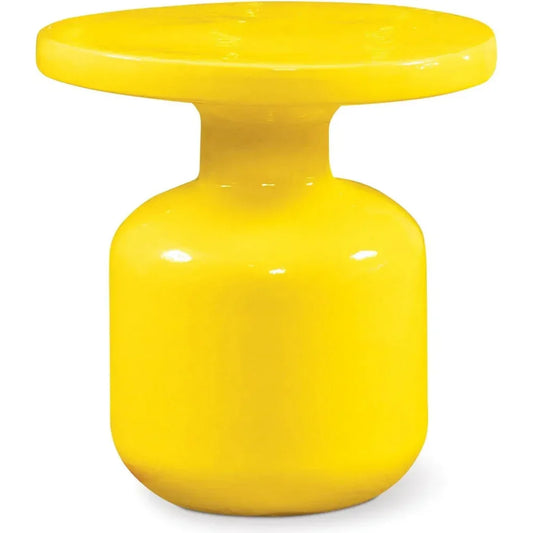 Bottle Accent Table - Mustard Yellow Outdoor End Table - LOOMLAN - Seasonal Living - Outdoor Side Tables