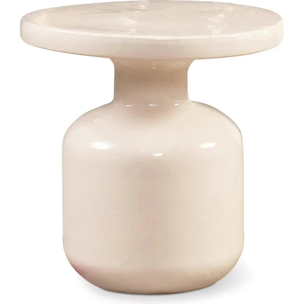 Bottle Accent Table - White Outdoor End Table - LOOMLAN - Seasonal Living - Outdoor Side Tables