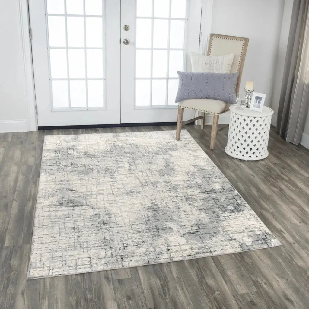 Bouc Abstract Gray Kitchen Hallway Runner Rug - LOOMLAN - LOOMLAN - Area Rugs