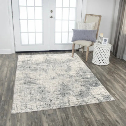 Bouc Abstract Gray Kitchen Hallway Runner Rug - LOOMLAN - LOOMLAN - Area Rugs