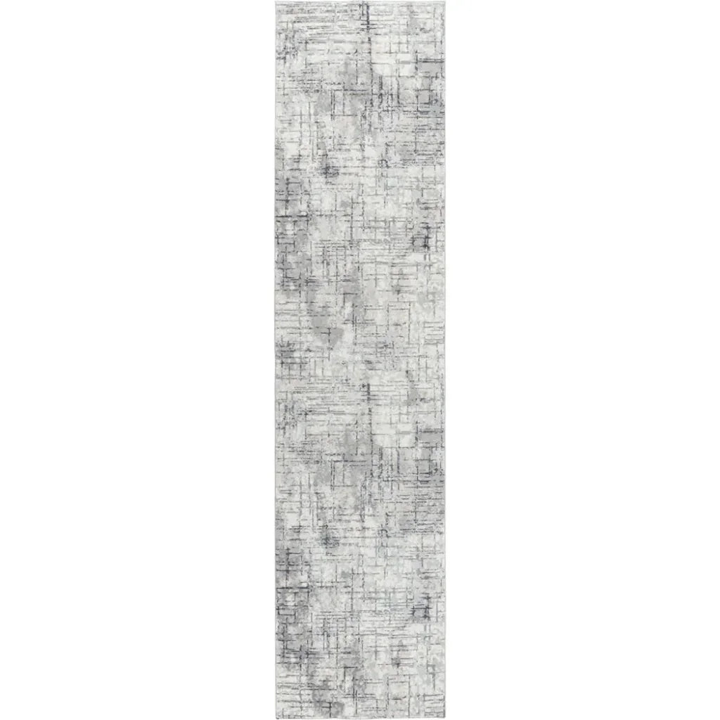 Bouc Abstract Gray Kitchen Hallway Runner Rug - LOOMLAN - LOOMLAN - Area Rugs