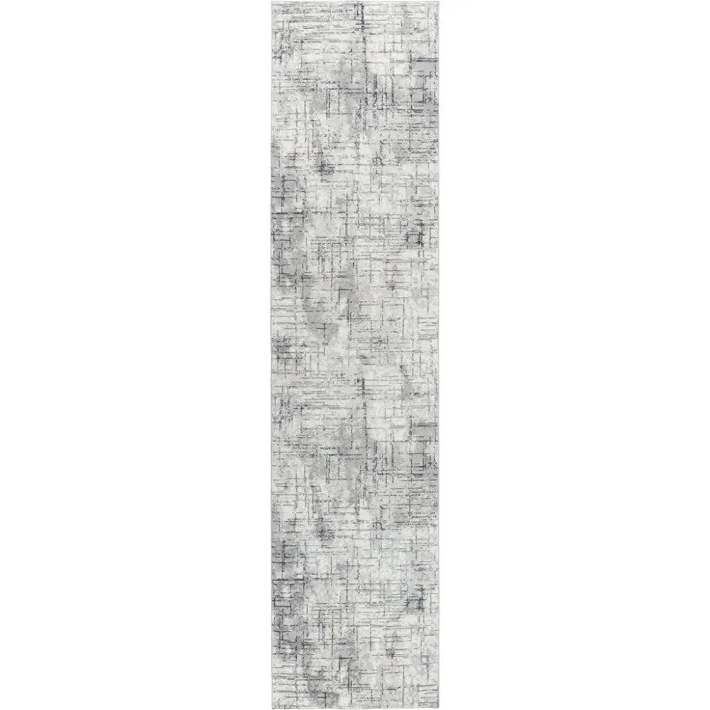 Bouc Abstract Gray Kitchen Hallway Runner Rug - LOOMLAN - LOOMLAN - Area Rugs
