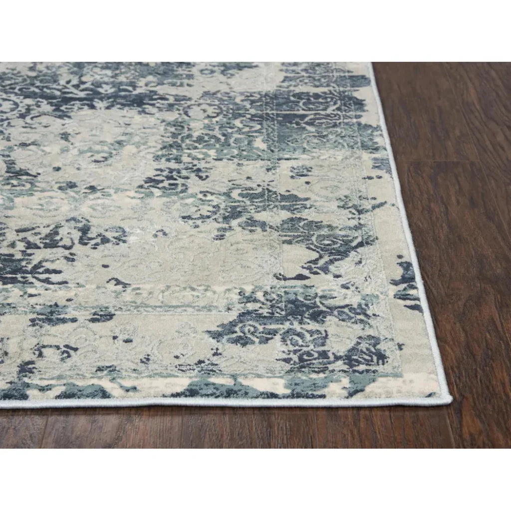 Boul Abstract Blue Kitchen Hallway Runner Rug - LOOMLAN - LOOMLAN - Area Rugs