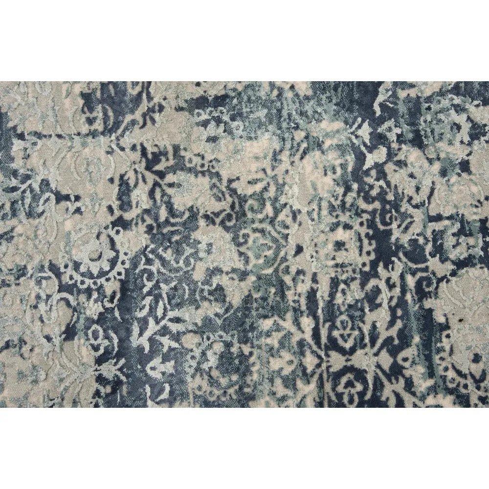 Boul Abstract Blue Kitchen Hallway Runner Rug - LOOMLAN - LOOMLAN - Area Rugs