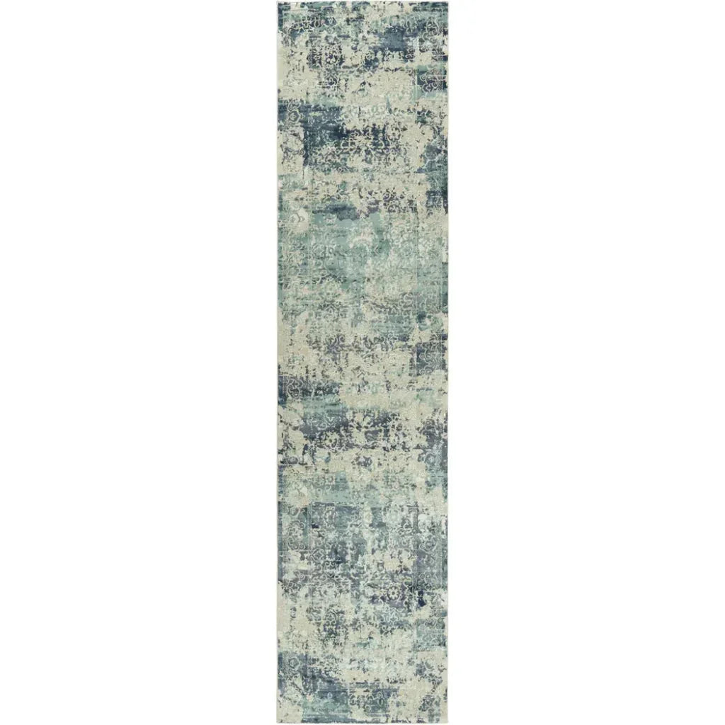 Boul Abstract Blue Kitchen Hallway Runner Rug - LOOMLAN - LOOMLAN - Area Rugs