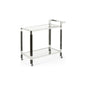 Boulevardier Steel Frame Bar Cart-Home Bar Carts-Wildwood-Black/Silver-LOOMLAN