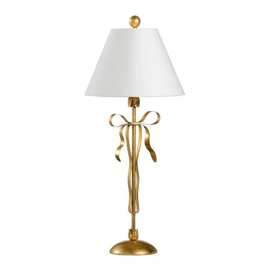 Bow Iron Made Classic Ribbon Design Table Lamp - LOOMLAN - Chelsea House - Table Lamps