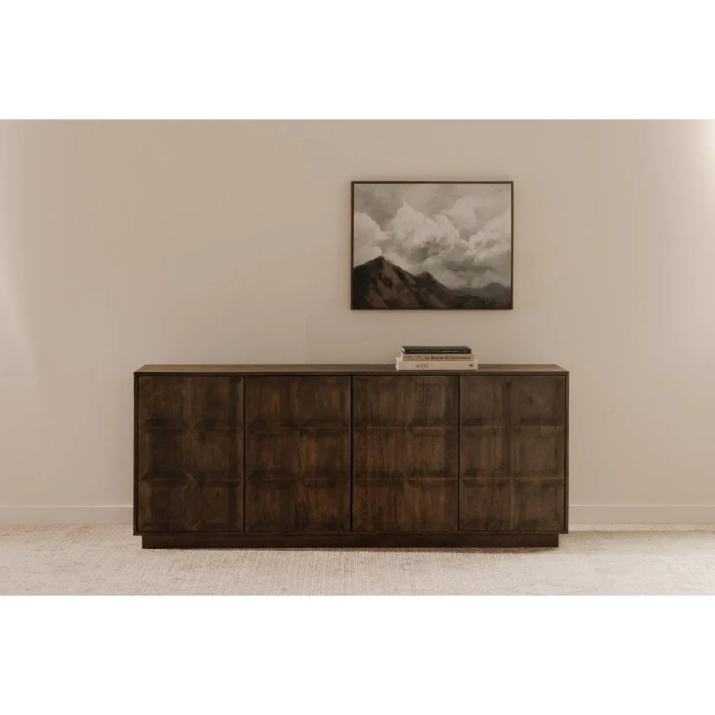 Bowen Deep Brown Solid Mango Wood Sideboard - LOOMLAN - Moe's Home - Sideboards