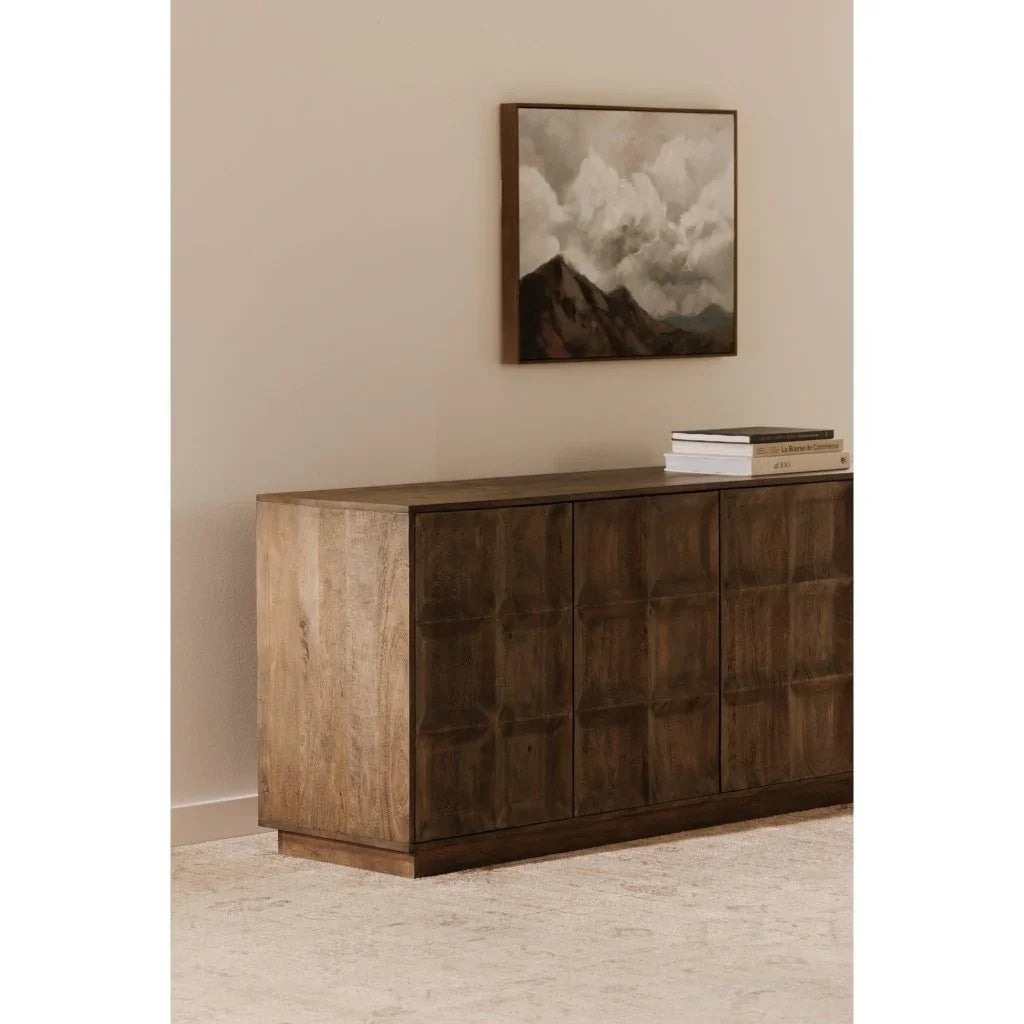 Bowen Deep Brown Solid Mango Wood Sideboard - LOOMLAN - Moe's Home - Sideboards