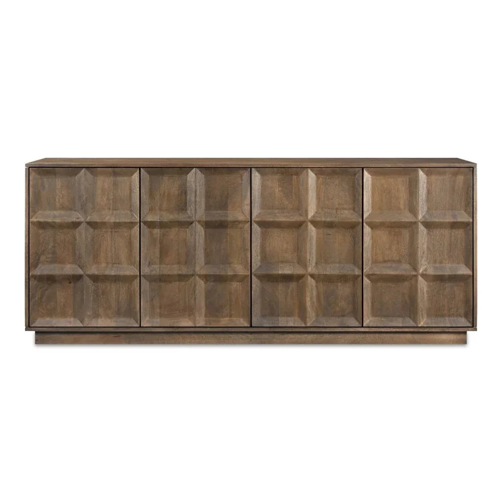 Bowen Deep Brown Solid Mango Wood Sideboard - LOOMLAN - Moe's Home - Sideboards