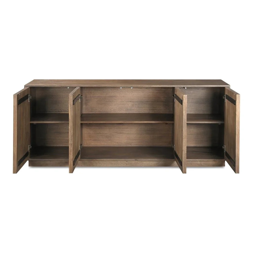 Bowen Deep Brown Solid Mango Wood Sideboard - LOOMLAN - Moe's Home - Sideboards