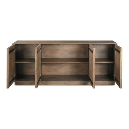 Bowen Deep Brown Solid Mango Wood Sideboard - LOOMLAN - Moe's Home - Sideboards