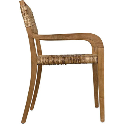 Bowie Teak Wood Arm Chair - LOOMLAN - Noir - Dining Chairs