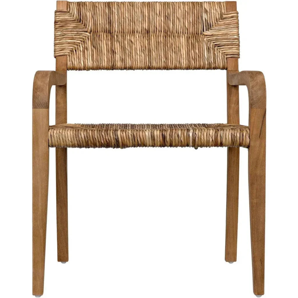 Bowie Teak Wood Arm Chair - LOOMLAN - Noir - Dining Chairs