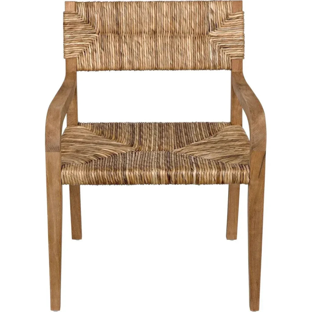Bowie Teak Wood Arm Chair - LOOMLAN - Noir - Dining Chairs