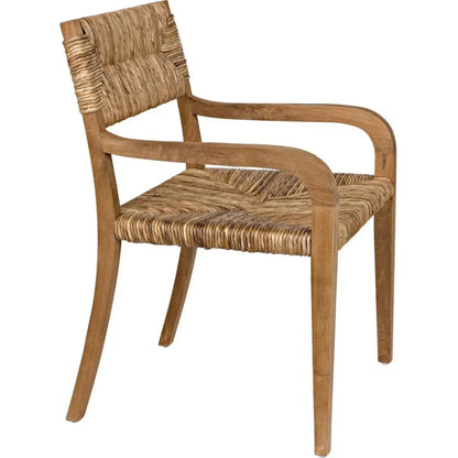 Bowie Teak Wood Arm Chair - LOOMLAN - Noir - Dining Chairs