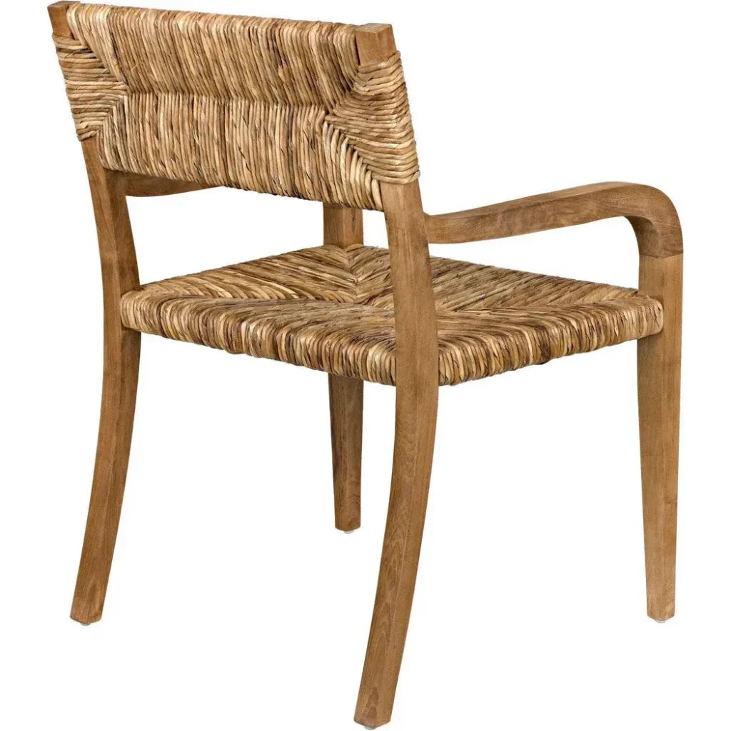 Bowie Teak Wood Arm Chair - LOOMLAN - Noir - Dining Chairs