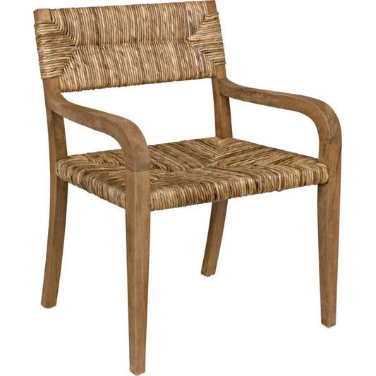 Bowie Teak Wood Arm Chair - LOOMLAN - Noir - Dining Chairs