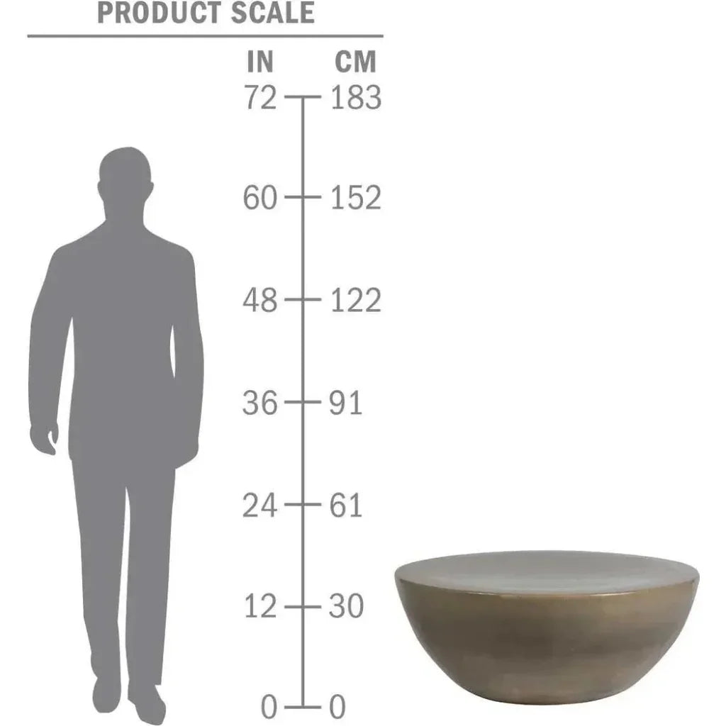 Bowness Ceramic Aquamarine Outdoor Coffee Table-Outdoor Coffee Tables-Seasonal Living-LOOMLAN