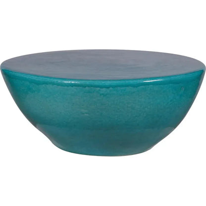Bowness Ceramic Aquamarine Outdoor Coffee Table-Outdoor Coffee Tables-Seasonal Living-LOOMLAN