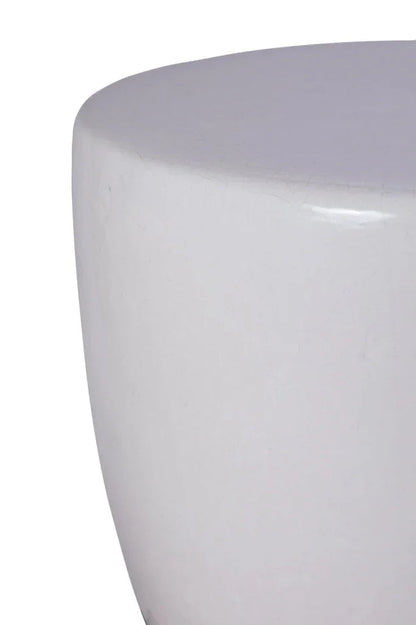 Bowness Ceramic Round Patio Accent Table - LOOMLAN - Seasonal Living - Outdoor Side Tables