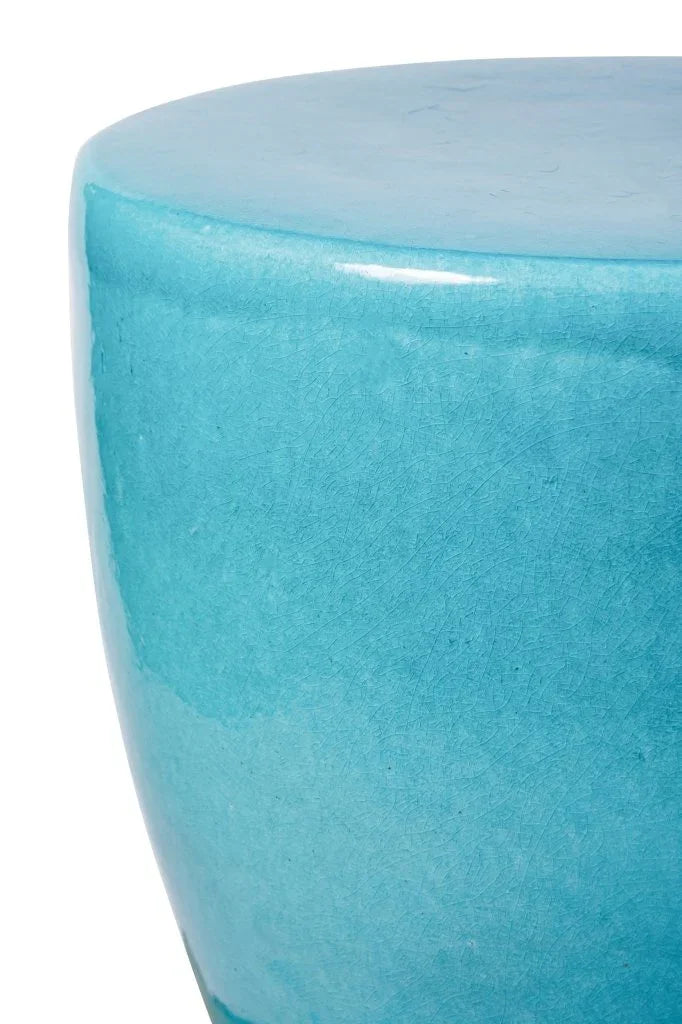 Bowness Ceramic Round Patio Accent Table - LOOMLAN - Seasonal Living - Outdoor Side Tables