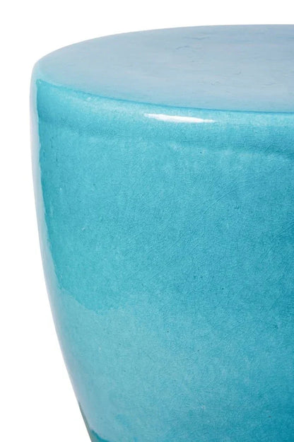 Bowness Ceramic Round Patio Accent Table - LOOMLAN - Seasonal Living - Outdoor Side Tables