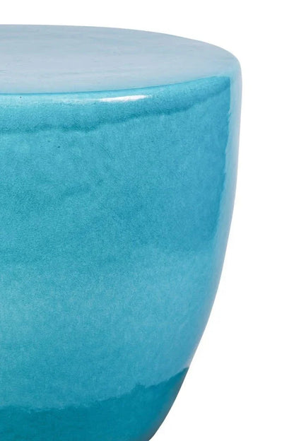 Bowness Ceramic Round Patio Accent Table - LOOMLAN - Seasonal Living - Outdoor Side Tables