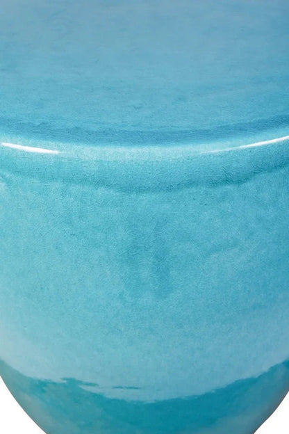 Bowness Ceramic Round Patio Accent Table - LOOMLAN - Seasonal Living - Outdoor Side Tables