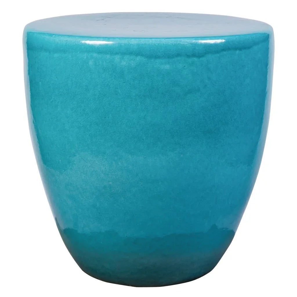 Bowness Ceramic Round Patio Accent Table - LOOMLAN - Seasonal Living - Outdoor Side Tables