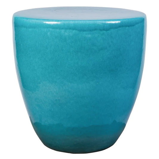 Bowness Ceramic Round Patio Accent Table - LOOMLAN - Seasonal Living - Outdoor Side Tables