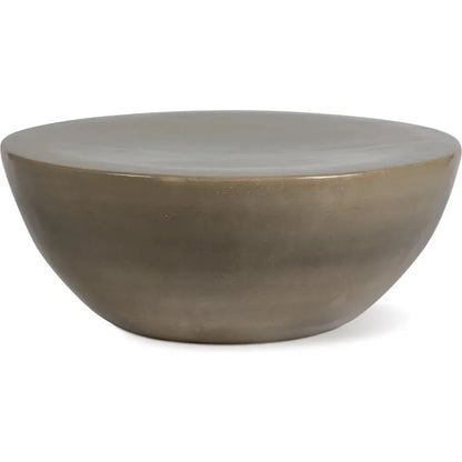 Bowness Ceramic Taupe Outdoor Coffee Table-Outdoor Coffee Tables-Seasonal Living-LOOMLAN