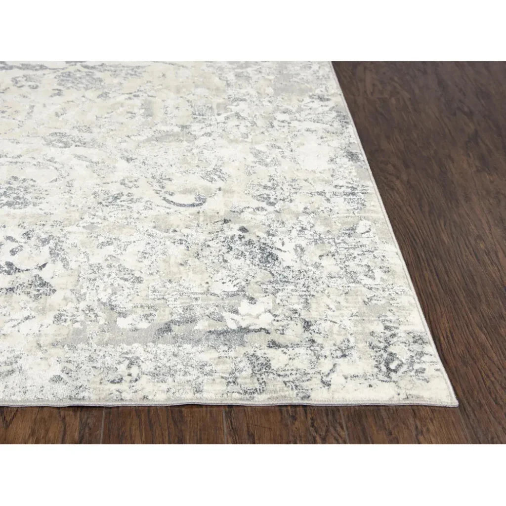 Boxy Scroll Gray Kitchen Hallway Runner Rug - LOOMLAN - LOOMLAN - Area Rugs