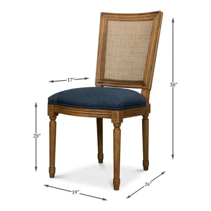 Boyd Blue Dining Chairs Set of 2 - LOOMLAN - Sarreid - Dining Chairs