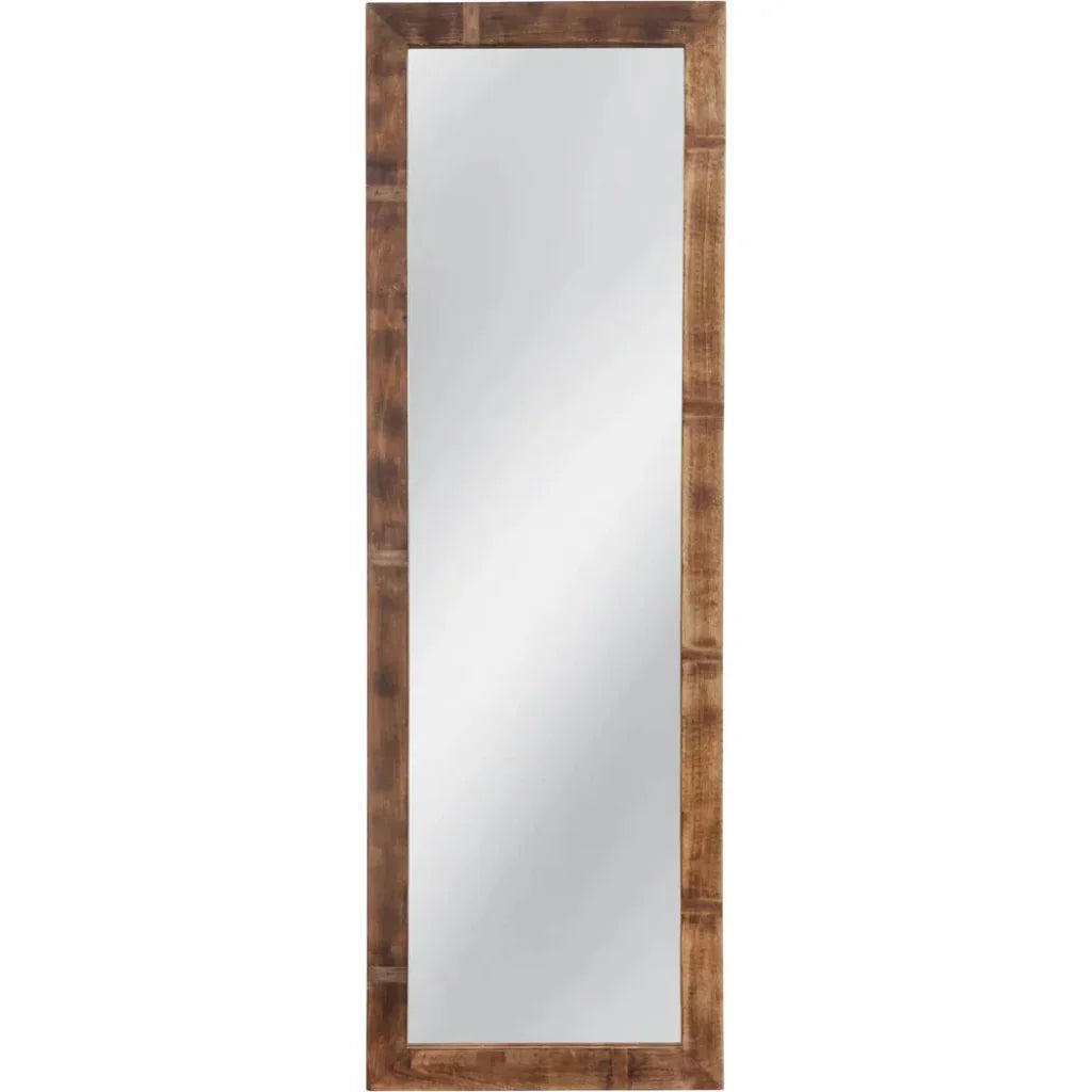 Bozeman Reclaimed Wood Brown Vertical Floor Mirror-Floor Mirrors-Bassett Mirror-LOOMLAN