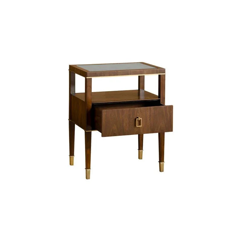 Brady Wooden Rectangular Bedside Table - LOOMLAN - Wildwood - Side Tables