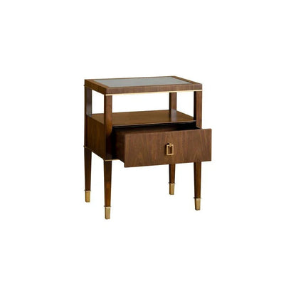 Brady Wooden Rectangular Bedside Table - LOOMLAN - Wildwood - Side Tables