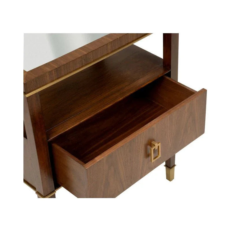 Brady Wooden Rectangular Bedside Table - LOOMLAN - Wildwood - Side Tables
