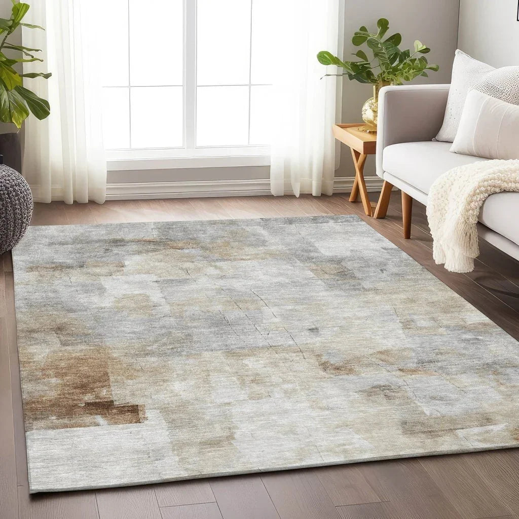 Braeain Ivory Washable Indoor - Outdoor Rug - LOOMLAN - LOOMLAN Rugs - Outdoor Rugs