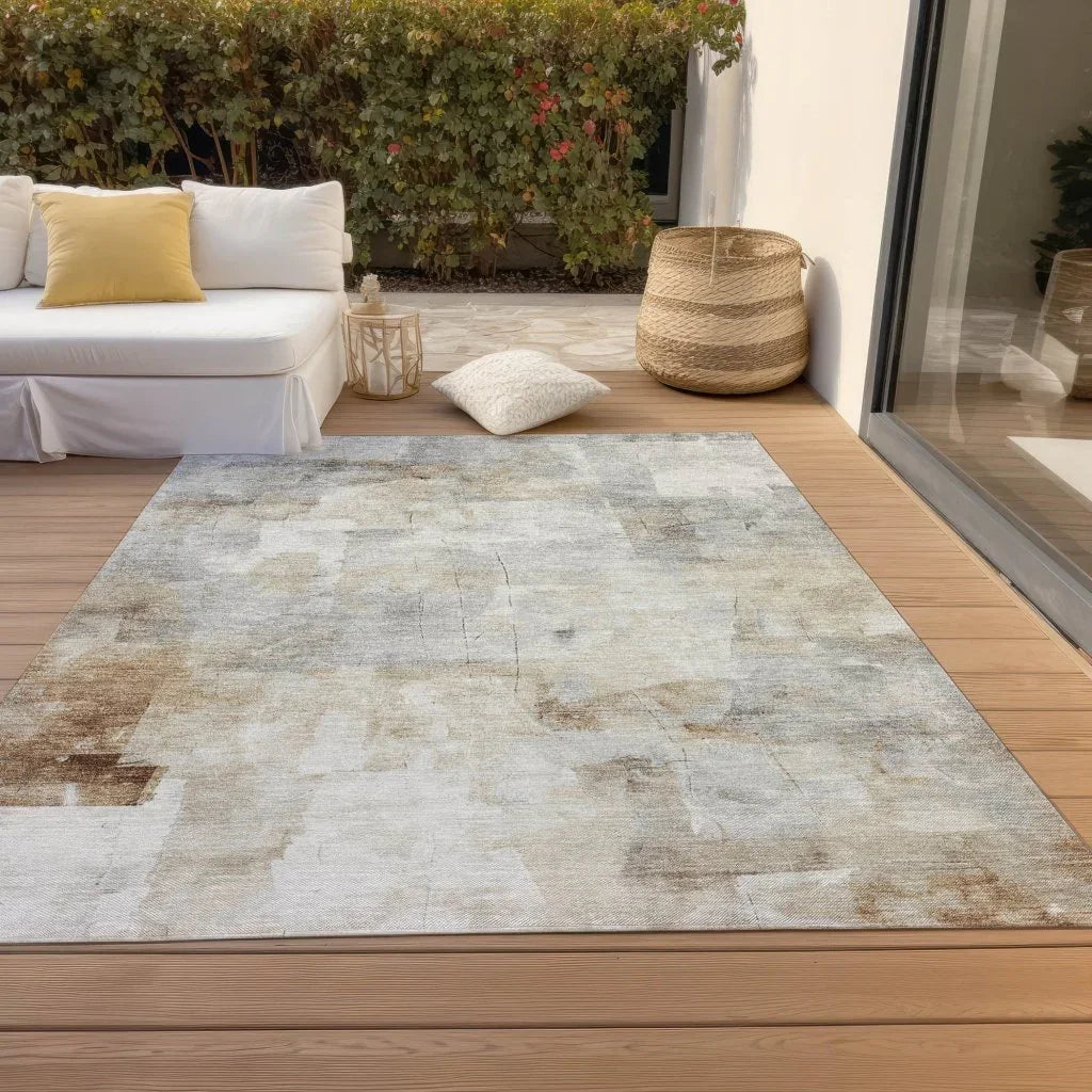 Braeain Ivory Washable Indoor - Outdoor Rug - LOOMLAN - LOOMLAN Rugs - Outdoor Rugs