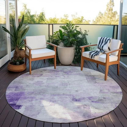Braeain Purple Washable Indoor - Outdoor Rug - LOOMLAN - LOOMLAN Rugs - Outdoor Rugs