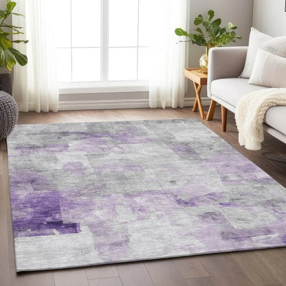 Braeain Purple Washable Indoor - Outdoor Rug - LOOMLAN - LOOMLAN Rugs - Outdoor Rugs