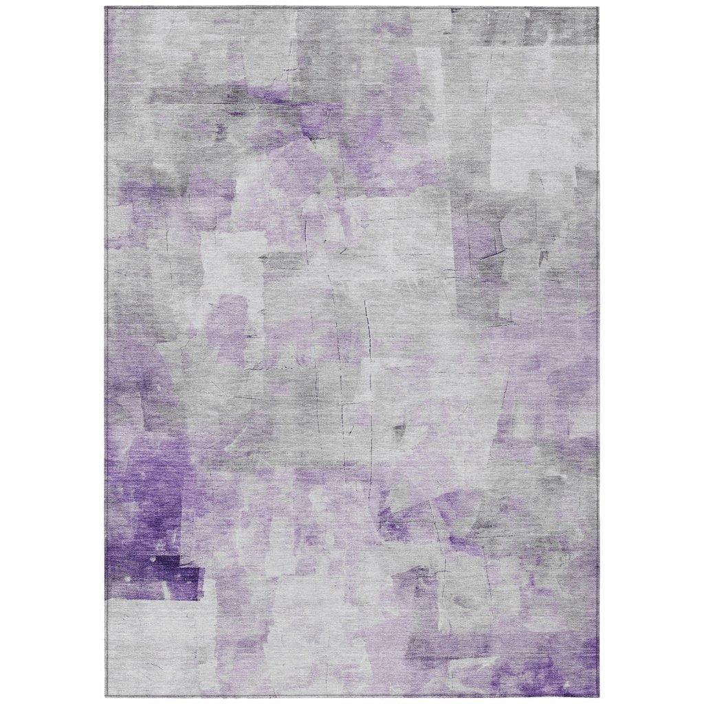 Braeain Purple Washable Indoor - Outdoor Rug - LOOMLAN - LOOMLAN Rugs - Outdoor Rugs