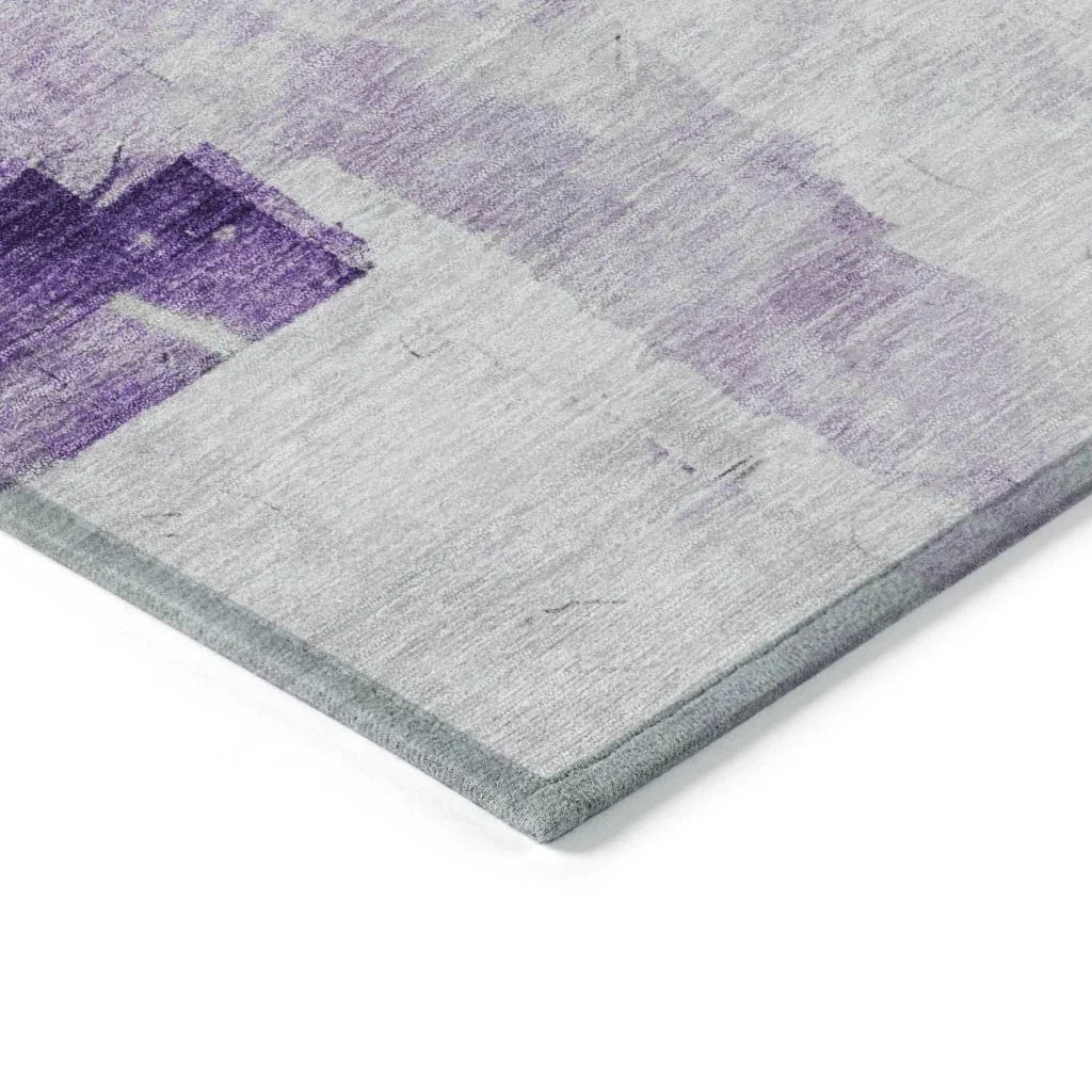 Braeain Purple Washable Indoor - Outdoor Rug - LOOMLAN - LOOMLAN Rugs - Outdoor Rugs