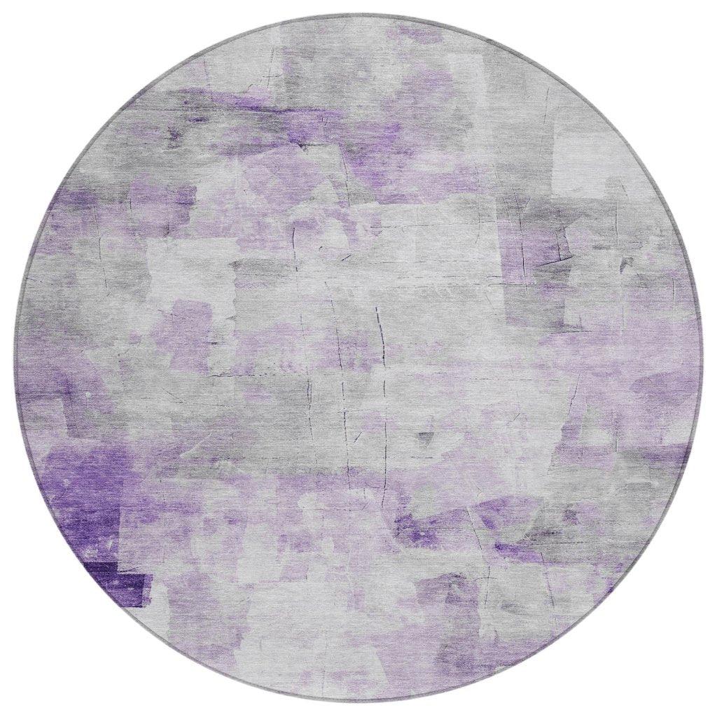 Braeain Purple Washable Indoor - Outdoor Rug - LOOMLAN - LOOMLAN Rugs - Outdoor Rugs
