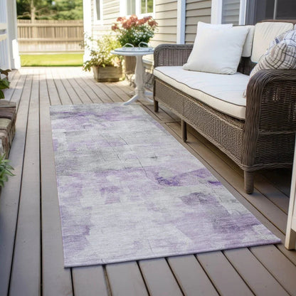 Braeain Purple Washable Indoor - Outdoor Rug - LOOMLAN - LOOMLAN Rugs - Outdoor Rugs