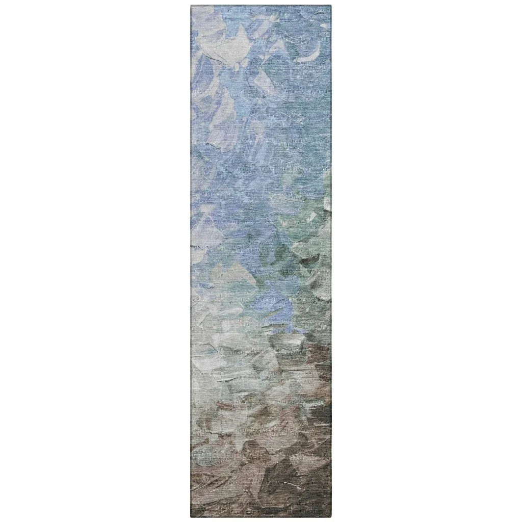 Braearis Blue Washable Indoor - Outdoor Rug - LOOMLAN - LOOMLAN Rugs - Outdoor Rugs