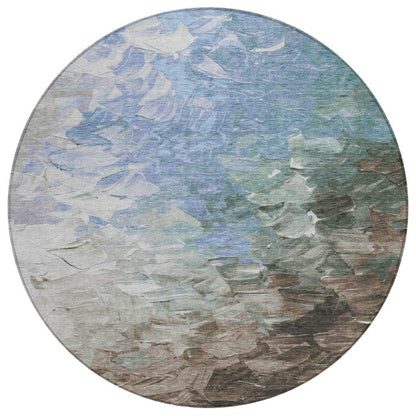 Braearis Blue Washable Indoor - Outdoor Rug - LOOMLAN - LOOMLAN Rugs - Outdoor Rugs